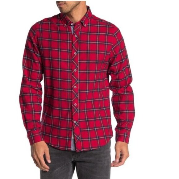 HERITAGE Report Collection Plaid Flannel Shirt - Picture 1 of 6